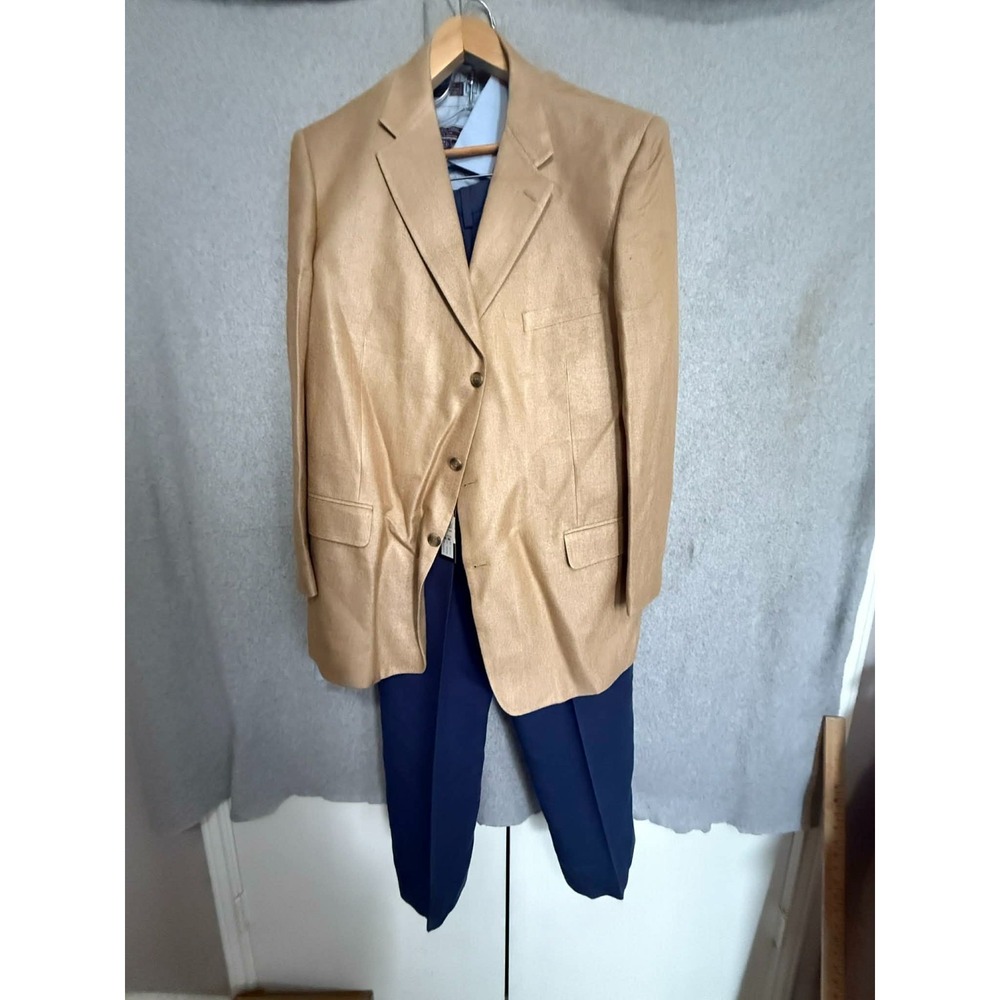 Carlo Vercelli 3-Piece Outfit Set Men's 48L Blazer 2XL Shirt 42W Pants Mix Set